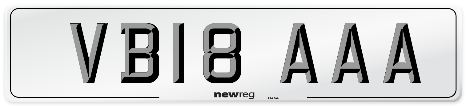 VB18 AAA Number Plate from New Reg